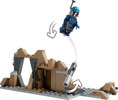 LEGO Star Wars: Mandalorian Ambush on Mandalore Battle Pack, Adventure Building Legetøj til børn, Collectible Action Set, Gaveidé til drenge og piger 75373 Byggesæt Besuche den LEGO-Store
