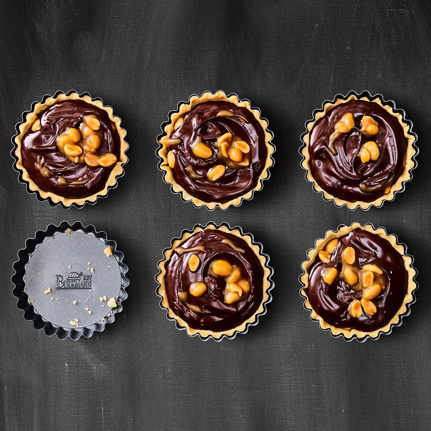 RBV Birkmann Premium Bagning, tærteform, Ø 10 cm, 6 stykker, med aftagelig bund Forme og bageplader Naty Shop