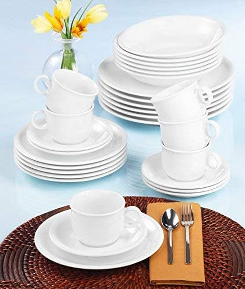 Set de veselă combinat Seltmann Weiden 001.716175 Compact White, 30 de piese, alb/simple