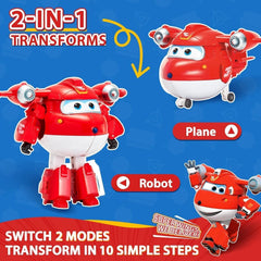 Auldey EU740283 Super Wings Transformer Figur JETT Supercharge 12 Cm, Farvede Actionfigurer Naty Shop