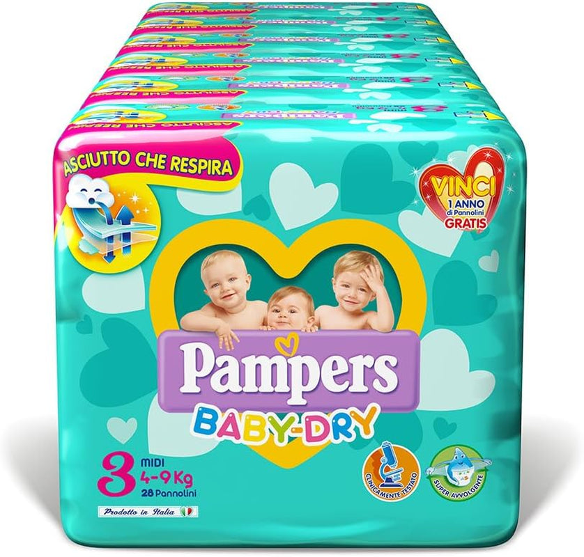 Pampers Baby Dry Maxi Twin Pack bleer, str. 4 (7-18 kg), 48 bleer