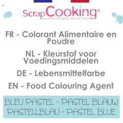 Scrapcooking, pulvermadfarve, pastelblå, 5 gram Naty Shop