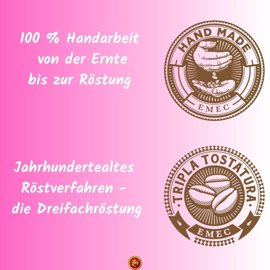 Boabe de espresso organice 500g într-o cutie de cafea etanșă - calitate superioară și reutilizabile - boabe de cafea premium prăjite în Sicilia