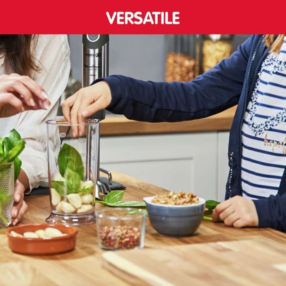 DD6558 DD655810 Quickchef 3-i-1 Tauchmixer, Powelix-Technology, 3 Zubehörteile, Edelstahl, Stahl/Schwarz Kitchen Naty Shop