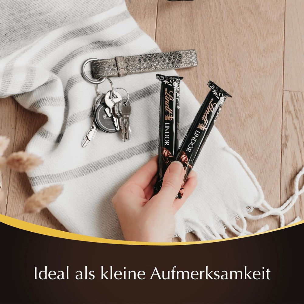 Lindt Chokolade | Stænger LINDOR 60% Kakao | 100 g | 4 chokoladebarer med mørk chokolade 60% kakao og smelte-i-mund-fyld | Chokoladebar