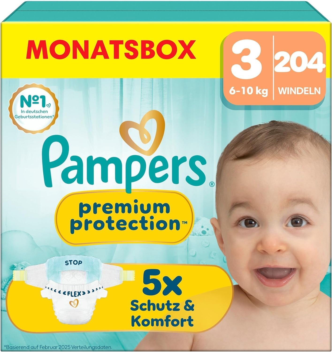 Pampers Premium Protection Størrelse 5, 152 bleer, 11 kg-16 kg, vores #1 beskyttelse mod hud og lækager