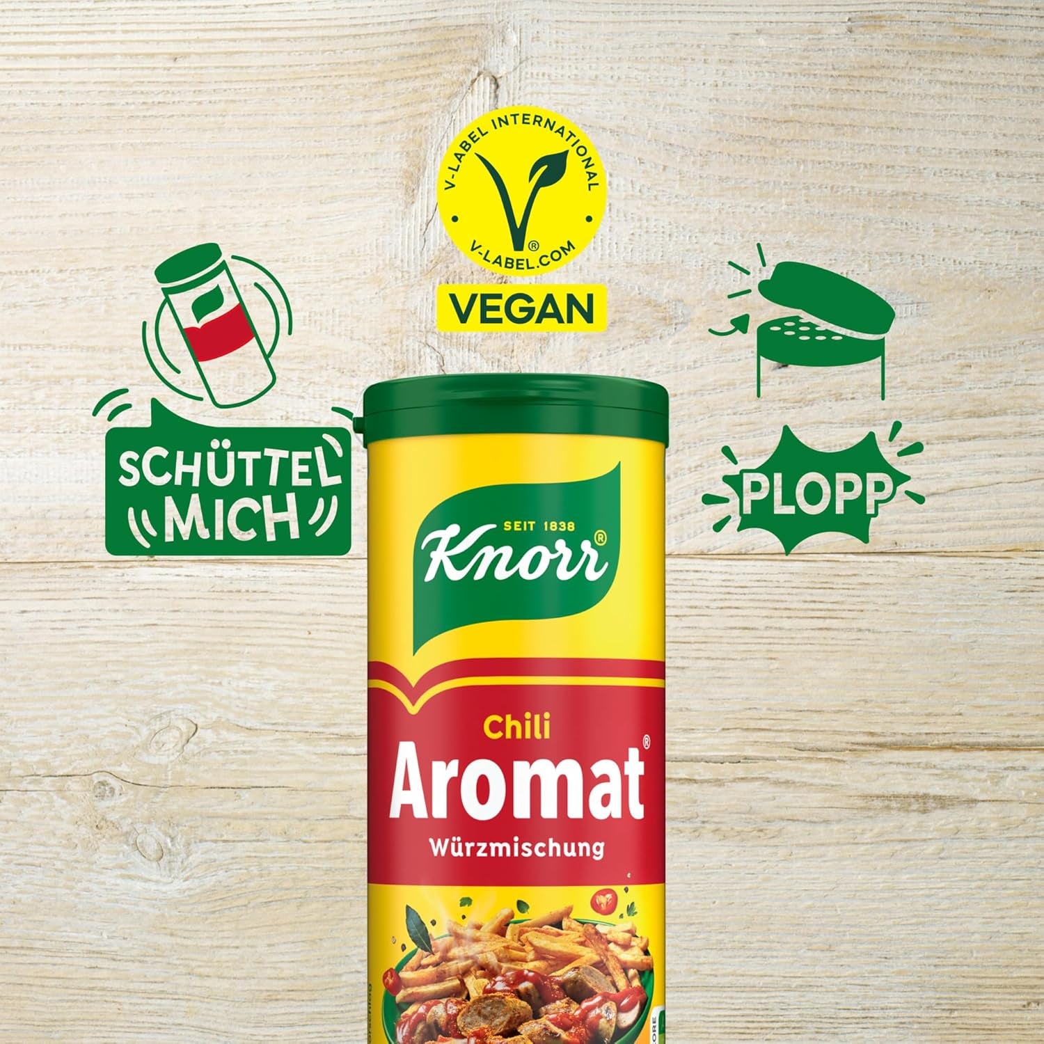 Knorr Würzmischung Chili Smag til hurtige retter til at krydre og krydre kartofler, pasta, grøntsager og mere 90 g