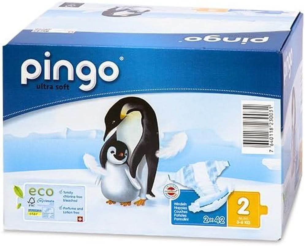Pingo Ultrasoft, økologiske bleer, størrelse 1 og 2 Mor og barn Naty Shop størrelse 2 (84 stk.)