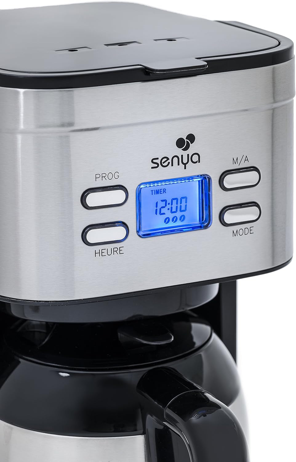 SYBF-CM025 Cafetieră pentru cafea caldă, oțel inoxidabil, 1,2 litri, oțel inoxidabil