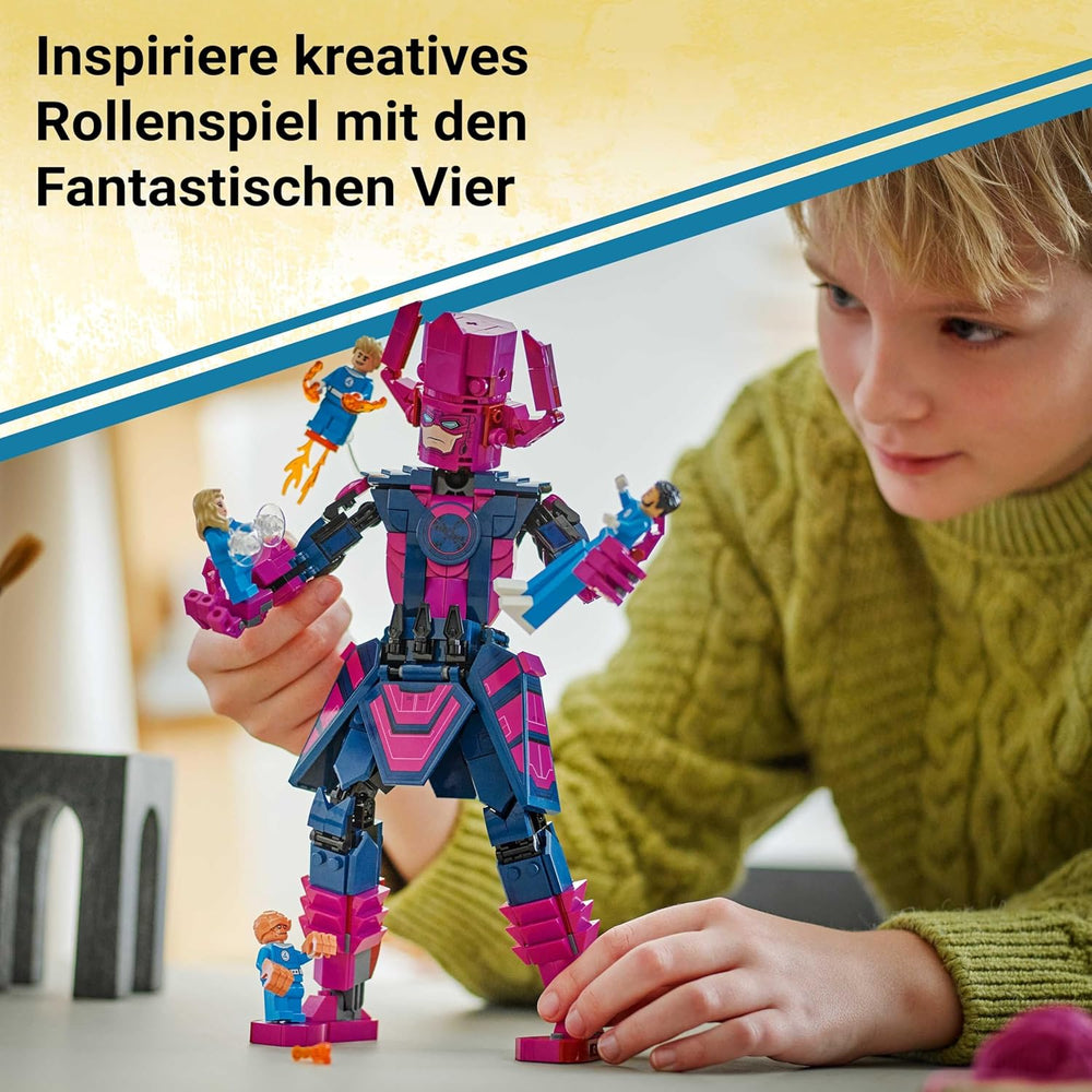 LEGO ǀ Marvel Fantastic Four vs. Galactus Baufigur - Bauset mit Superhelden - Spielset med The Thing, Invisible Woman and Human Torch - Kreatives Geschenk für Jungen und Mädchen - 76316