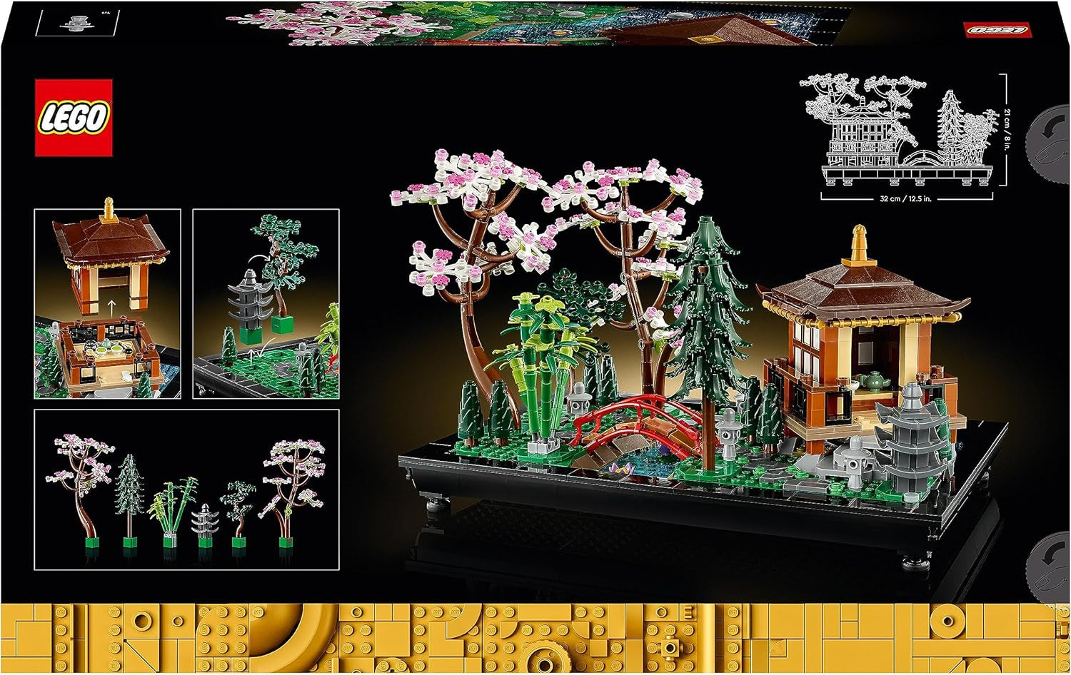 Lego Icons Garden Of Silence - Voksen Zen Botanisk Have Sæt med Lotus Blomster - Tilpasset japansk inspireret skrivebordsdekoration - Gave til kvinder og mænd 10315 Byggesæt Besuche den LEGO-Store