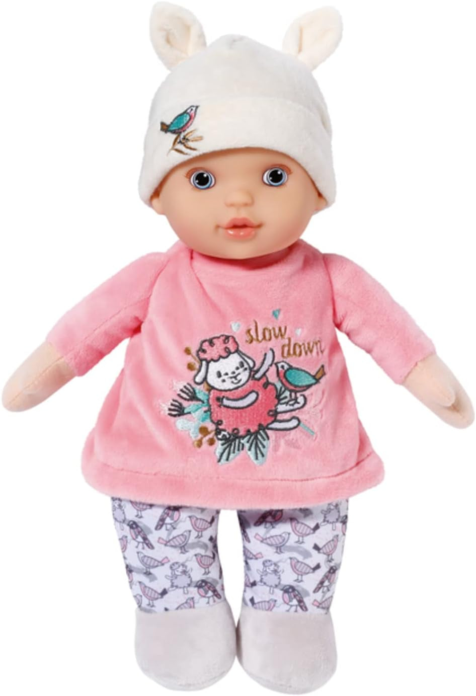 Zapf Creation 706428 Baby Annabell Sweetie pentru bebeluși 30Cm - Păpușă de cârpă roz moale pentru bebeluși, zornăitor integrat, lavabilă, poate fi folosită de la naștere. Papusi Naty Shop Singur