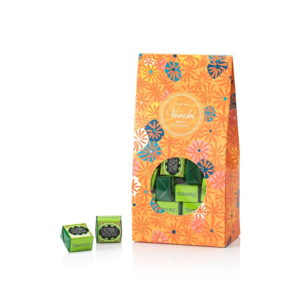 Venchi - Murrine med Pistacie Cremino Pralines gaveæske, hvid chokolade, 305 g, glutenfri, ingen kunstige farver, ingen konserveringsmidler - perfekt gaveidé