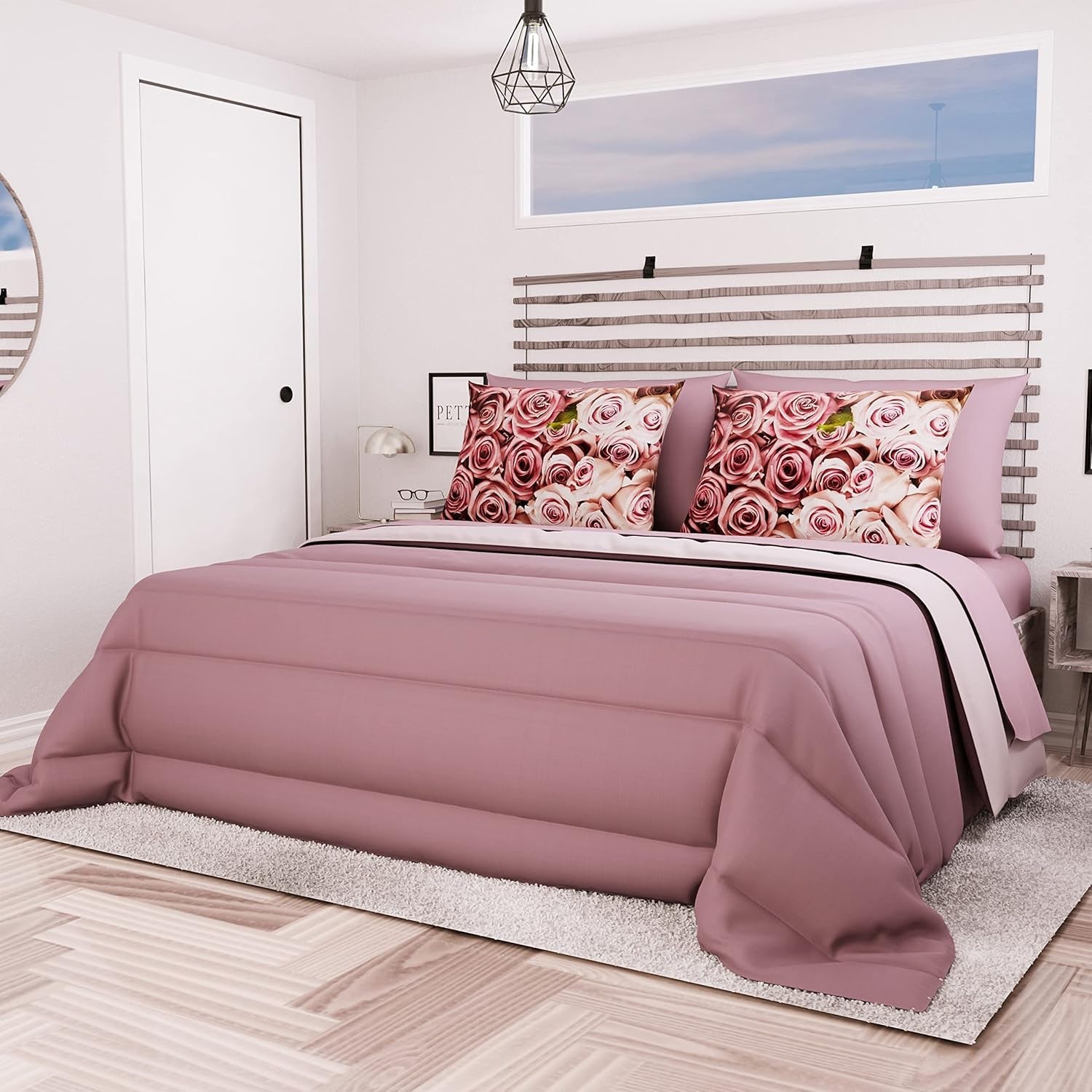 PETTI Artigiani Italiani - Dobbeltseng vintertæppe, maxi, monokrom, dobbeltsidet, hvid, grå, 100% Made in Italy