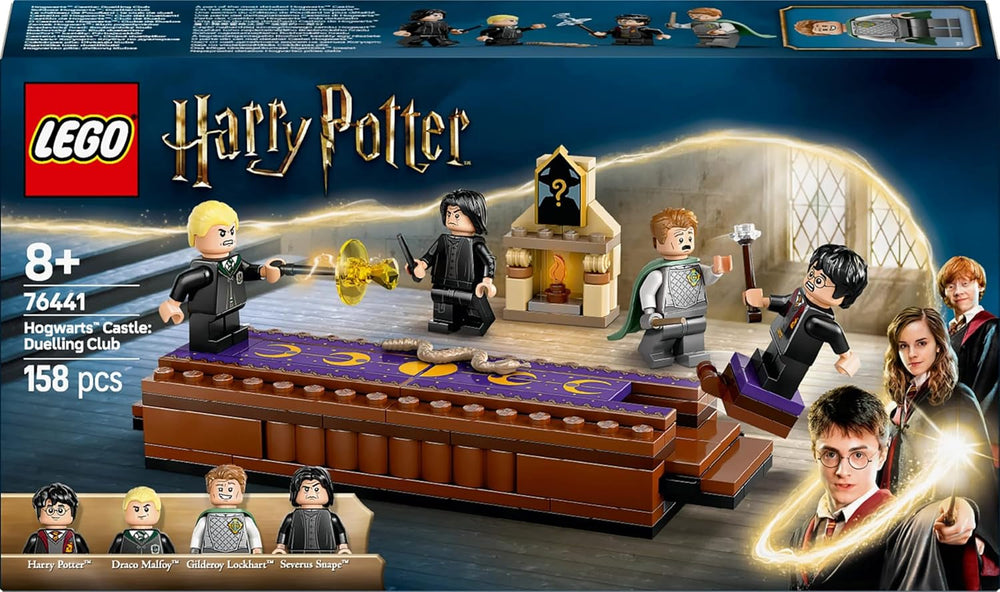 LEGO Harry Potter Hogwarts Castle: Duelklubbyggesæt med 4 minifigurer inkl. Draco Malfoy, Gilderoy Lockhart & Severus Snape, sæt med funktion Til drenge og piger i alderen 8+ 76441 Byggesæt Besuche den LEGO-Store