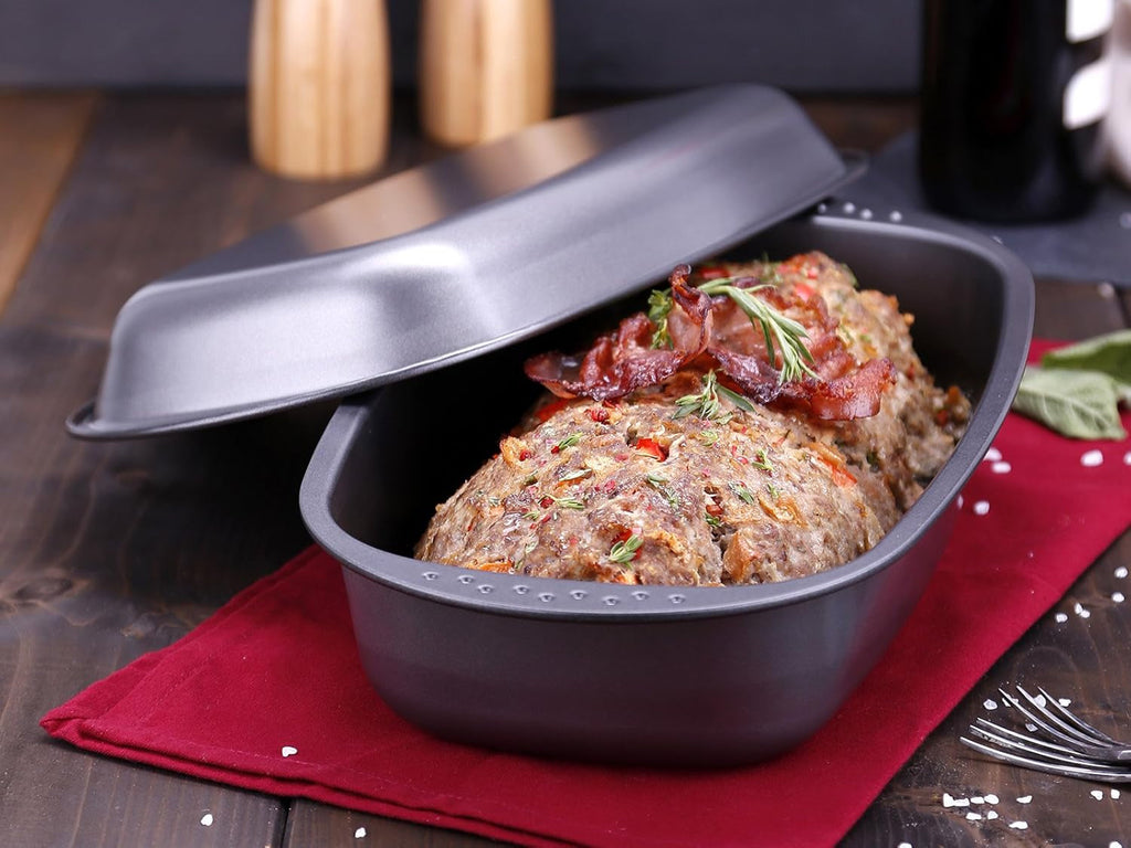 Chg 9942-04 Bratenform Mit Deckel, Antihaftbeschichtet, Anthrazit-Metallic, 37 X 20 X 7 Cm Matrite si tavi pentru copt Naty Shop