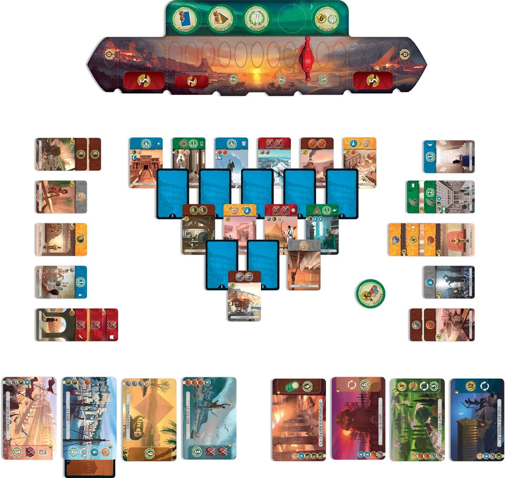 Asmodee 7 Wonders Duel, Core Game, Connoisseur Game, Strategi Game, 2 Players, Ages 10+, 30 Minutes, German
