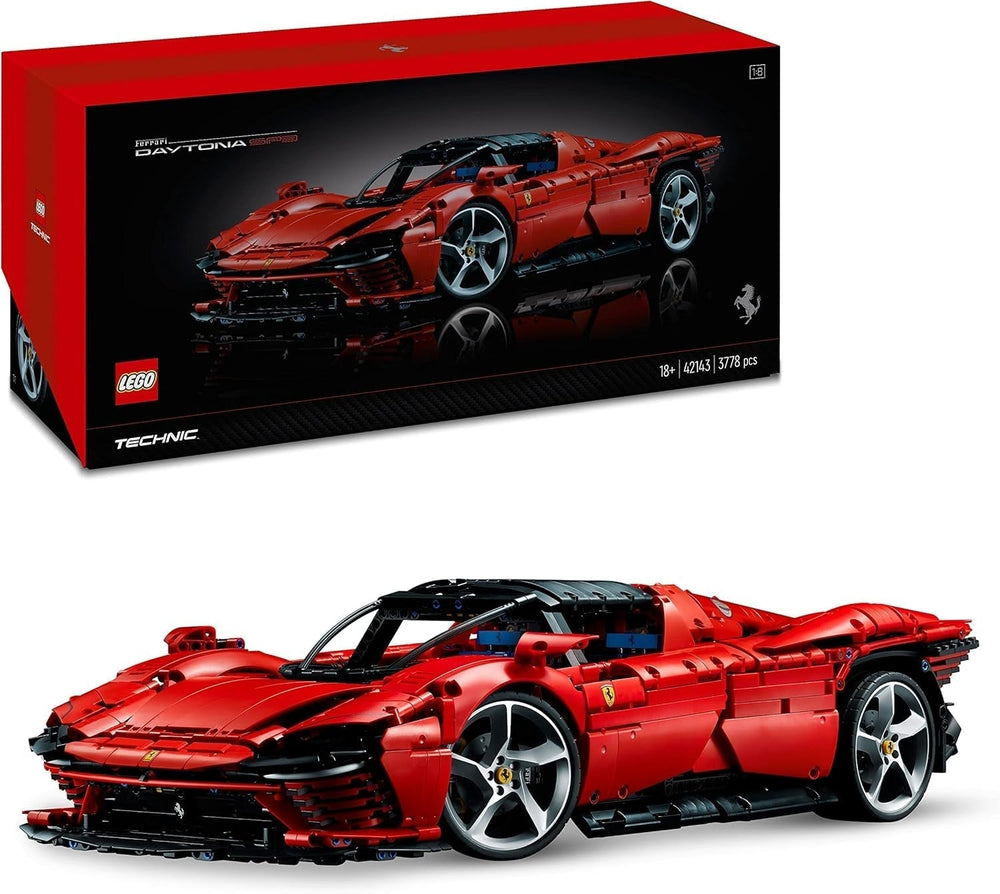 LEGO Technic Ferrari Daytona SP3 Model Kit 1:8 Skala, Rød Super Sports Car, Extended Car Model Samlerobjekt, Ultimate Car Concept 42143 Byggesæt Besuche den LEGO-Store Single