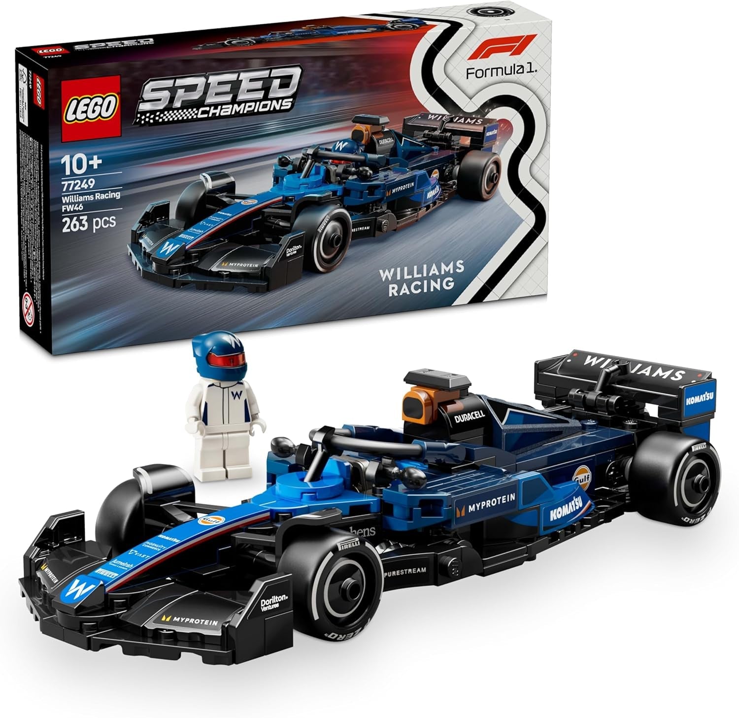 LEGO Speed Champions Mercedes-Amg F1 W15 Racerbil - Formel 1 Minifigur Legetøj - Samlerbar og bygbar bilmodel - Gave til drenge og piger 10+ eller voksne fans 77244 Byggesæt Besuche den LEGO-Store Williams Racing Fw46 F1 Racerbil 77249