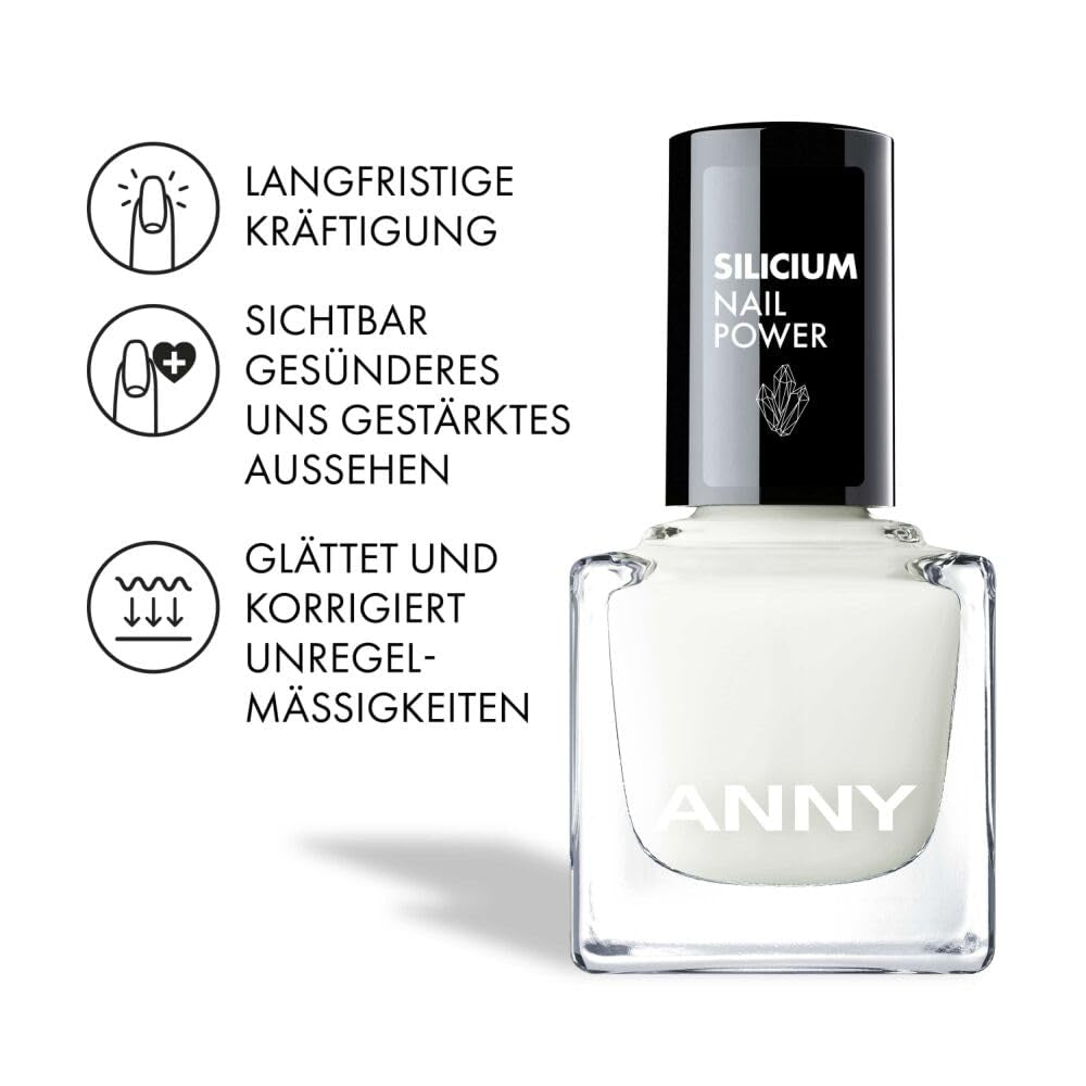 ANNY Silicon Nail Power - Neglepleje 3 i 1: Base, Strengthener og Beautifier - 15 ml