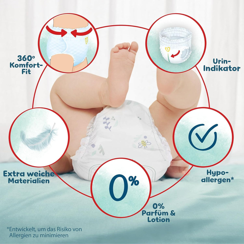 Pampers Harmony Pants bleer str. 4, 168 bleer, 9 kg - 15 kg, skånsom hudbeskyttelse og 360° komfort