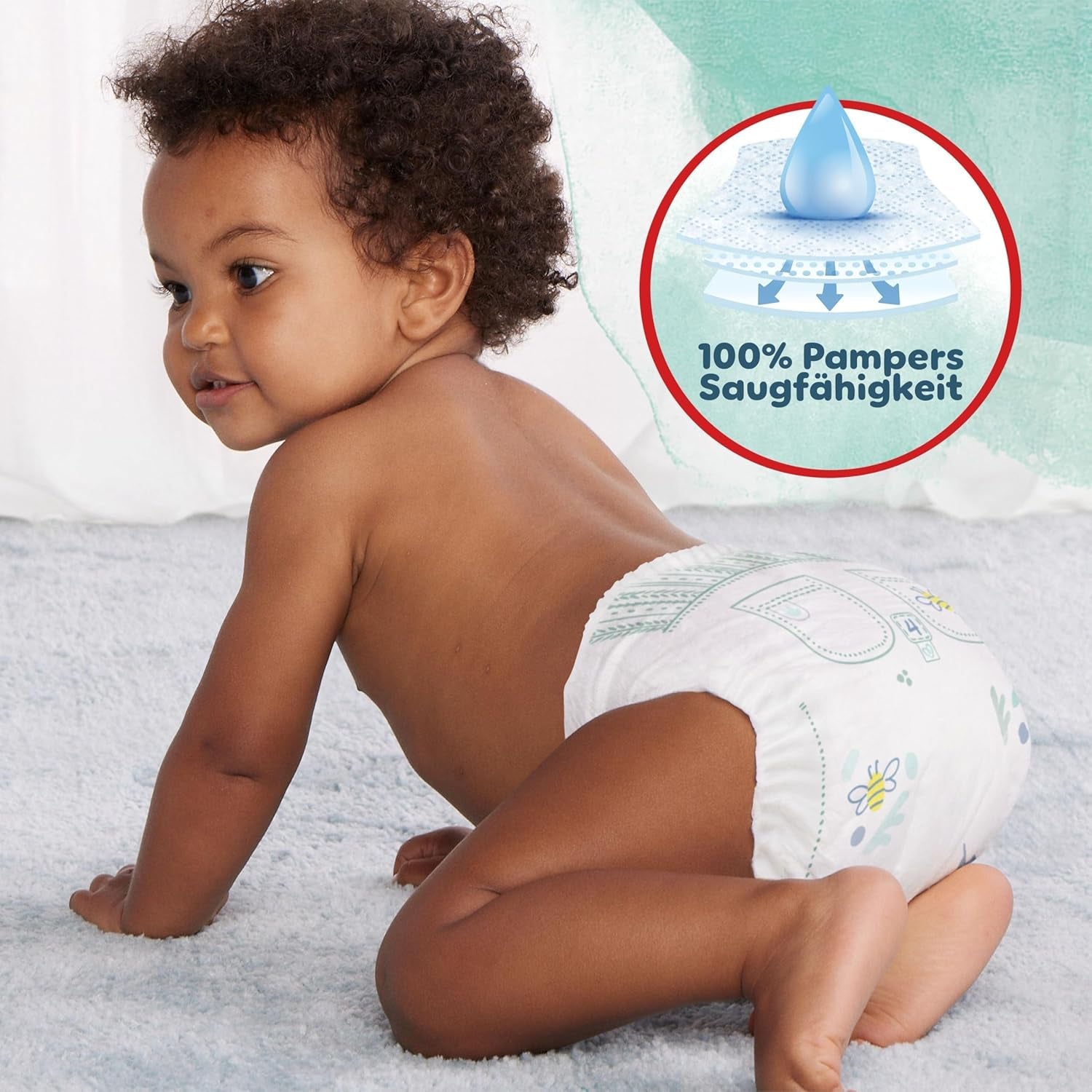 Pampers Harmony Pants bleer str. 4, 168 bleer, 9 kg - 15 kg, skånsom hudbeskyttelse og 360° komfort