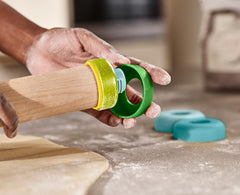 Joseph Joseph Duo Nudelholz med Einstellbare Teigdicke, Back- og Teigroller, Buchenholz, Mehrfarbig, Opal