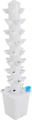 Hydroponic System Hydroponic Tower Indendørs Urtehave Hydroponisk dyrkningssystem med 45 plantesteder Vandpumpe Vandtank 20L Lodret til blomster og grøntsager