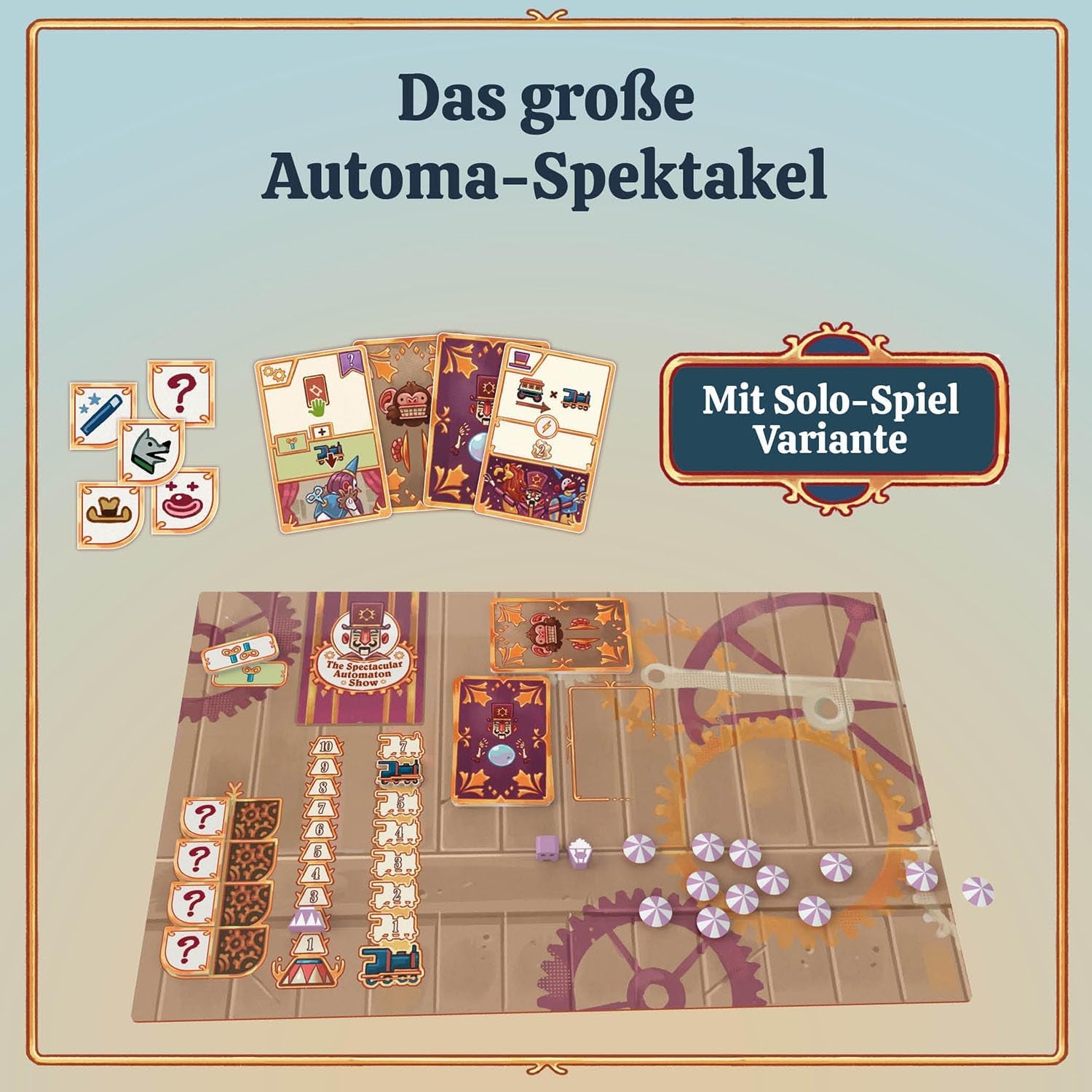 KOSMOS 684648 3-ring cirkus brætspil for voksne 12+ strategispil 1-4 spiller festspil USA rejsecirkus slutningen af ​​det 19. århundrede