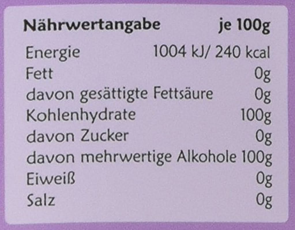 Originalt birkesukker fra Finland, 1 Kg Sweeteners Naty Shop