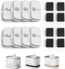 PETLIBRO Filter Katzenbrunnen 8er Pack for Dockstream Trinkbrunnen for Katze PLWF005, PLWF115, PLWF105, PLWF305, 4-Monats-Set PETLIBRO Trinkbrunnen Filter Ersatzfilter for Katzentrinkbrunnen