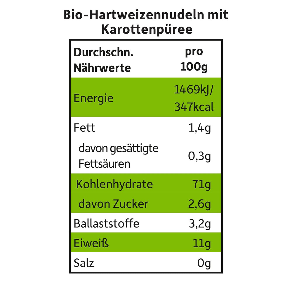 Freche Freunde Økologiske grøntsagsnudler 'Gulerod' 25 % grøntsagsindhold Vegansk 6-pak (6 x 300 g)