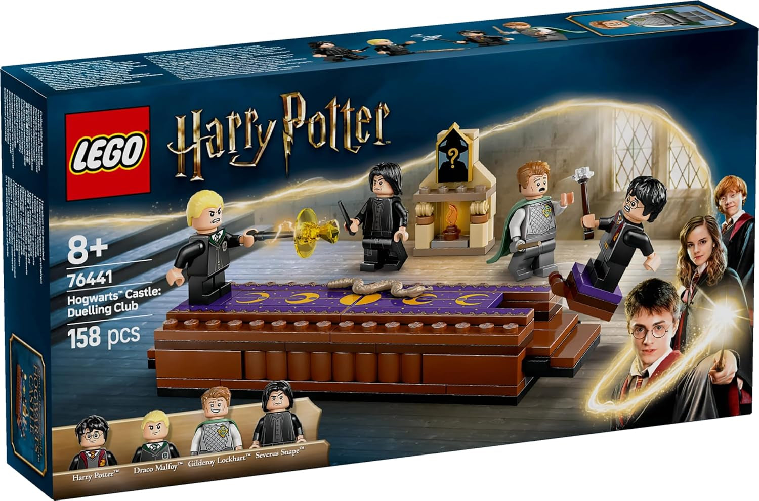 LEGO Harry Potter Hogwarts Castle: Duelklubbyggesæt med 4 minifigurer inkl. Draco Malfoy, Gilderoy Lockhart & Severus Snape, sæt med funktion Til drenge og piger i alderen 8+ 76441 Byggesæt Besuche den LEGO-Store
