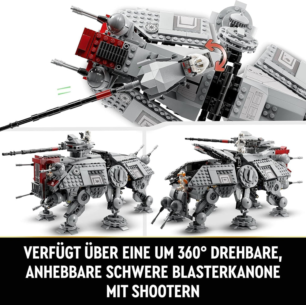 LEGO Star Wars At-Te Walker mobilt legetøjsmodel minifigursæt med 3 klontroopers, kampdroider og dværgedderkop-droid 75337 byggesæt Besuche den LEGO-Store