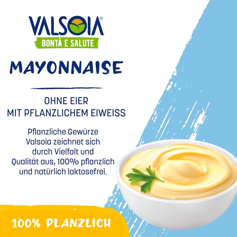 Ægfri soja plantebaseret mayonnaise, ideel til veganere og vegetarer, alsidig i køkkenet, 4 x 150 ml