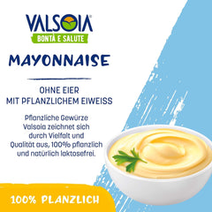 Ægfri soja plantebaseret mayonnaise, ideel til veganere og vegetarer, alsidig i køkkenet, 4 x 150 ml