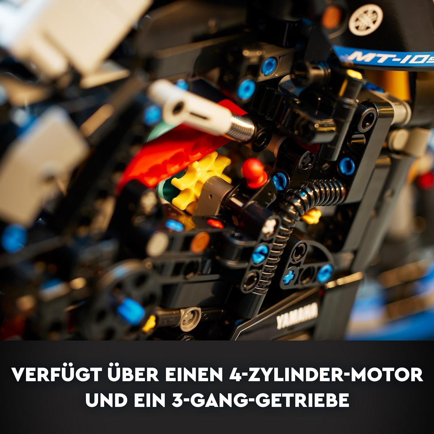 LEGO 42159 Technic Yamaha MT-10 SP Motorcykel modelsæt til voksne, autentisk 4-cylindret motorkøretøjsmodel, funktionelt styretøj og Ar-app, gave til mænd og kvinder Byggesæt Besuche den LEGO-Store