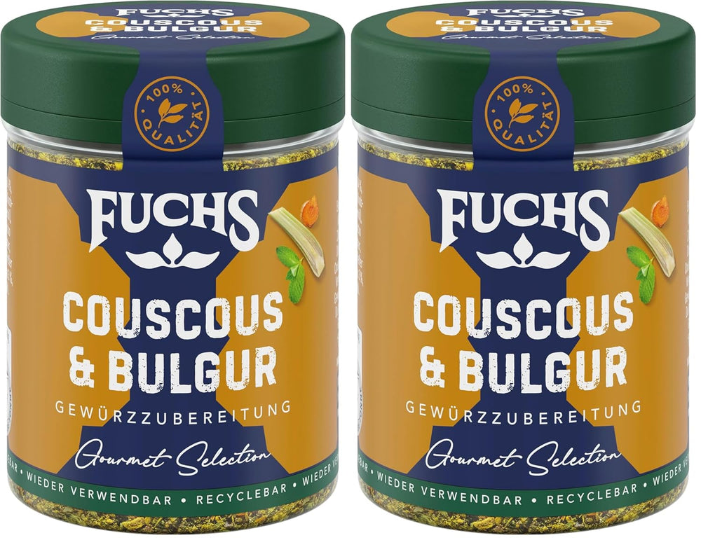 Fuchs Gewürze Gourmet Selection Naher Osten-Afrika – Dukkah Gewürzmischung, nachfüllbarer Gewürz Mix, zum Verfeinern von Fisch und Lamm, vegansk, 50 g