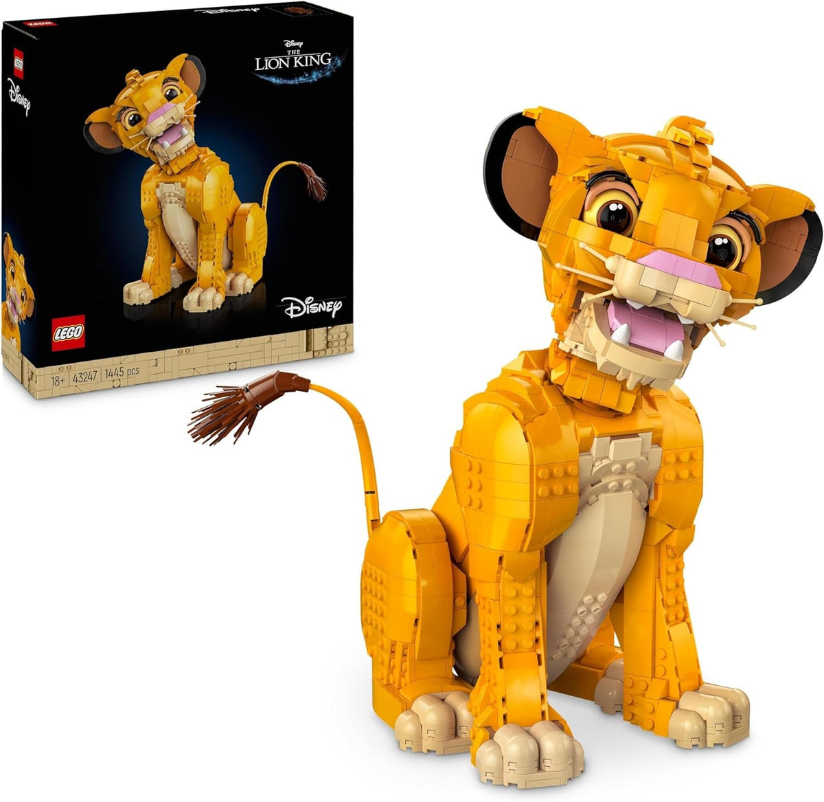 Lego Ç€ Disney Simba Den Unge Løvernes Konge Kreativ Dyrefigur Samlerobjekt Byggelegetøj Afslappende aktivitet for voksne Gaveidé til kvinder 43247 Byggesæt Besuche den LEGO-Store Standardtitel