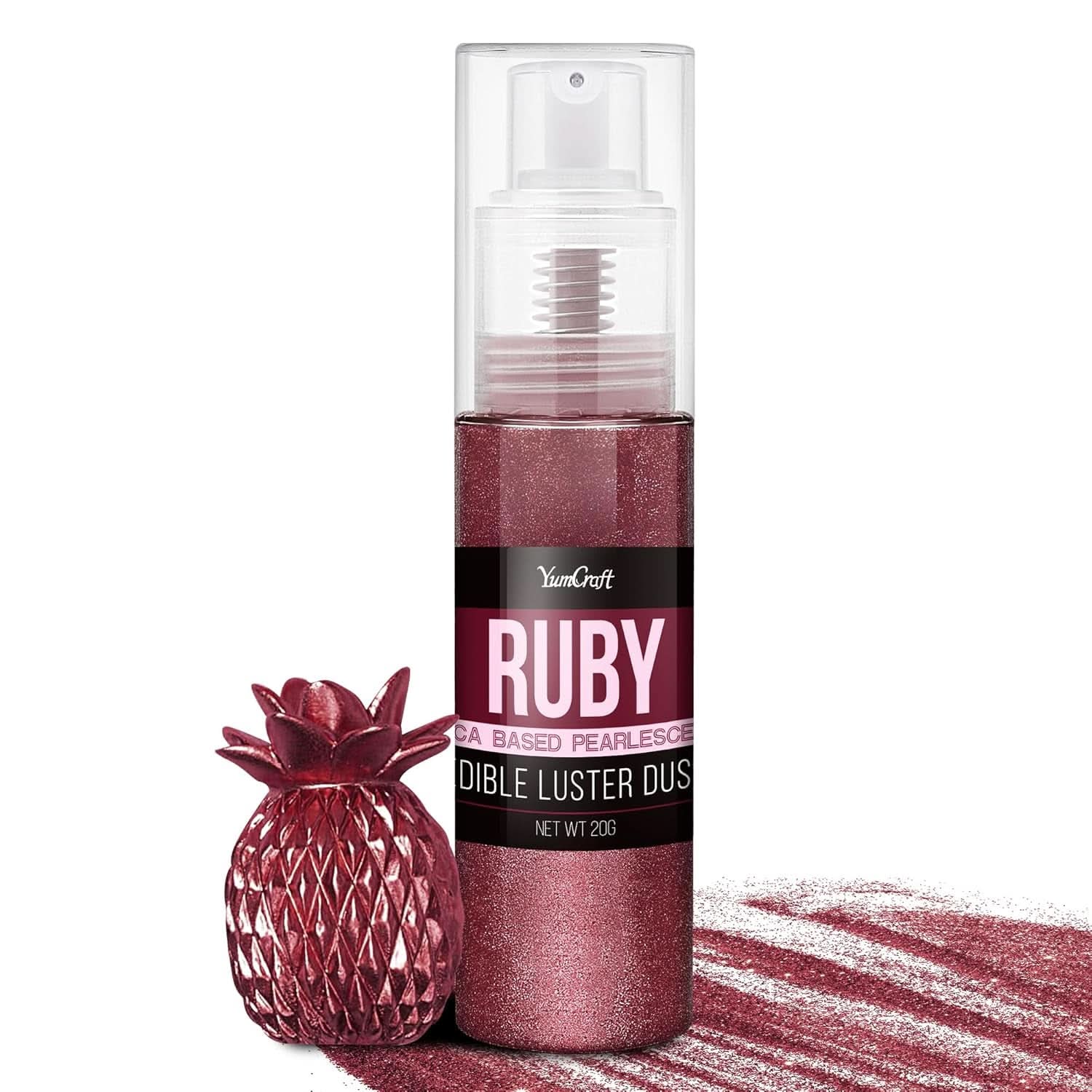 Spiselig glitterspray, 20 gram Naty Shop Rubin