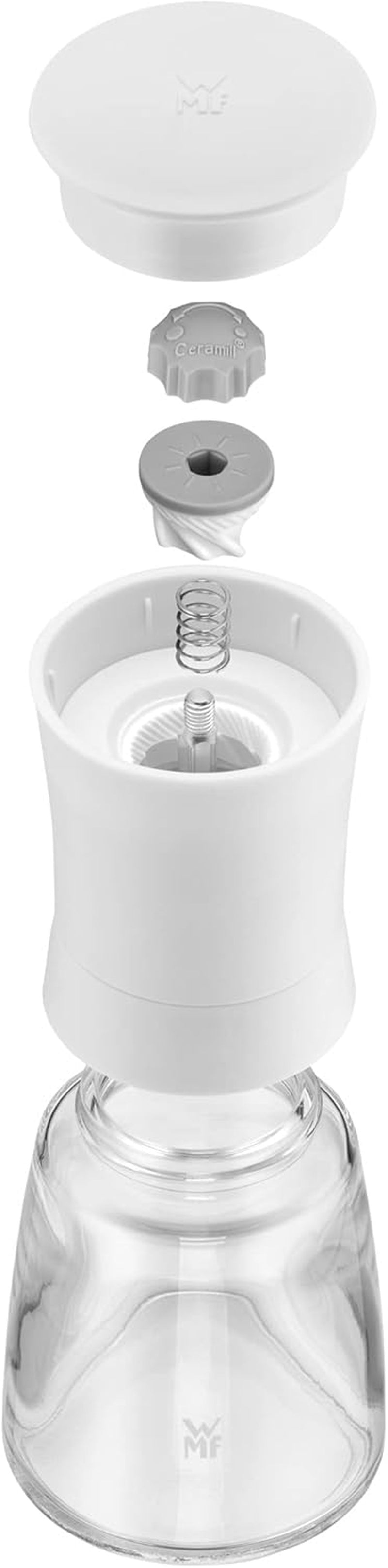 WMF Trend salt- eller peberkværn 14 cm, uden fyld, keramisk kværn, plast, glas, hvid Kværne og skæremaskiner Naty Shop