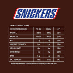 Snickers Chocolate Bar Peanut Caramel 5 Bar Pack | Snack fodbold | (1 x 5 x 50 g)