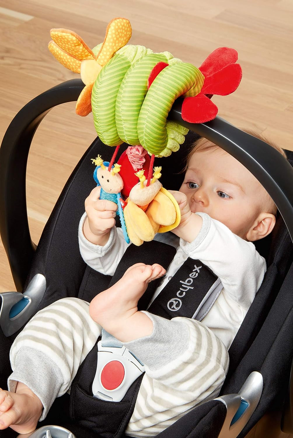 SIGIKID 42249 Fluture spiralat activ Baby Activity On Tour fete jucărie pentru copii recomandată de la naștere multicolor Jucarii Bebe Naty Shop