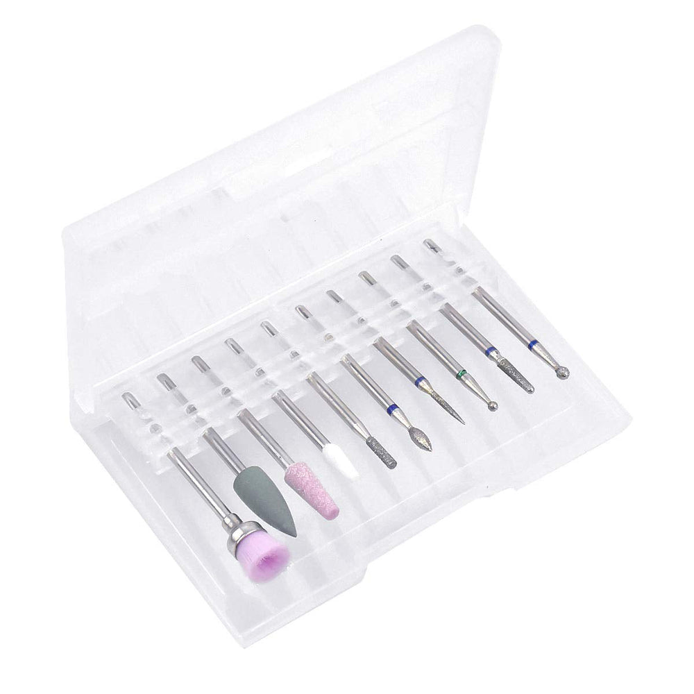 10 Stück Nagelbohrer Bits, Nagelfräser, Wolframlegierung Nagelfräser Bits, Professioneller Nagelfräser, Gelnägel Zubehör Nageldesign Zubehör Für Maniküre Pediküre Entfernen Nail Art