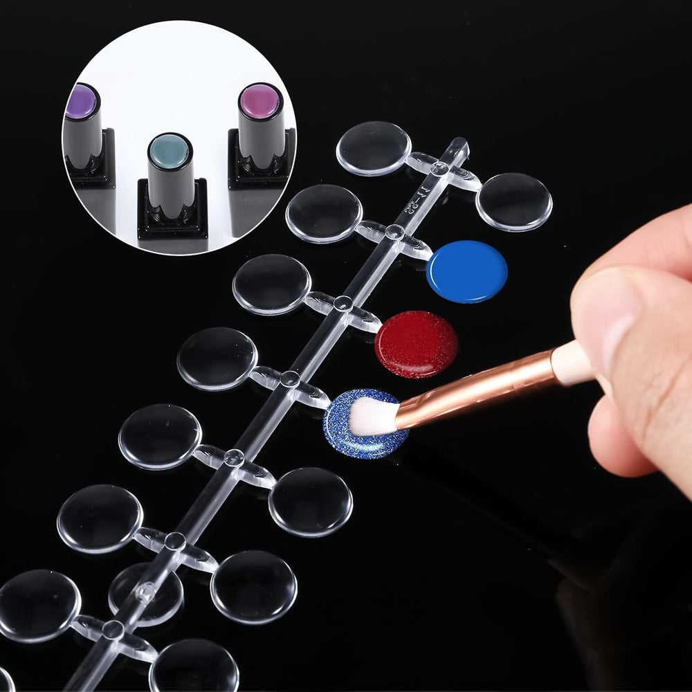 240 Stück Nagel Display Punkt Farbpunkte,Transparent Nail Art Display,Nagellack Displays Rund Für Nagelstudio Und Anfänger,Diy Nail Art Nagelstudios