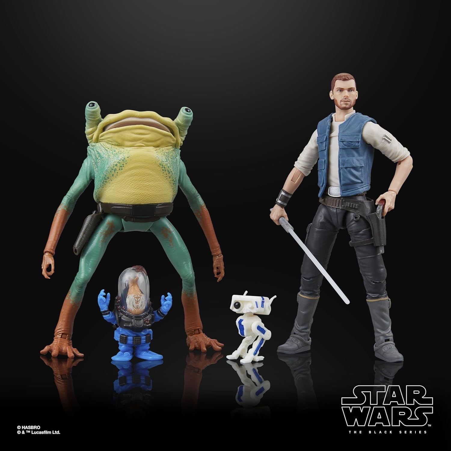 Star Wars Black Series Cal Kestis, Turgle & Skoova Stev, Star Wars Jedi: Survivor Collectible Action Figurer (Skala 15 Cm) Action Figurer Naty Shop