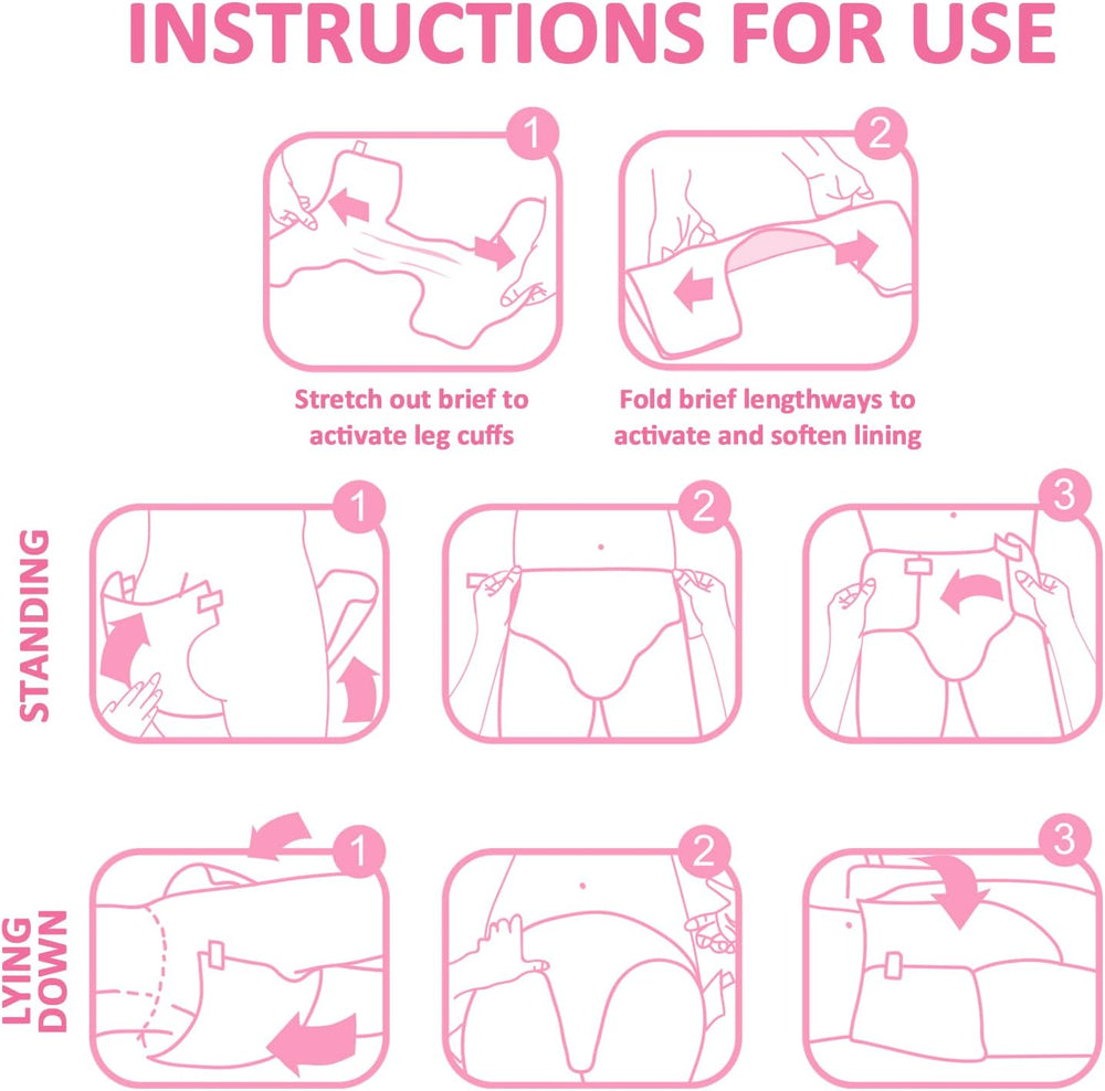 Voksenbleer med tryk 5500-5800 ml, 10 stk - Baby Usagi (XL)