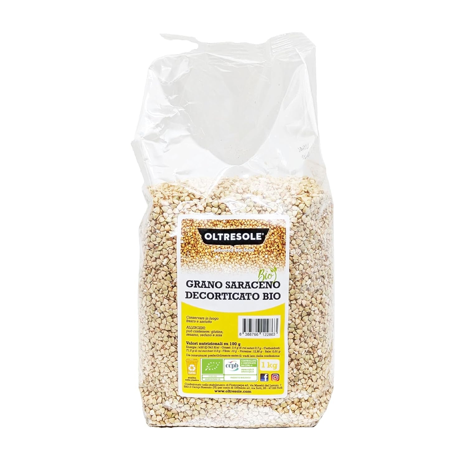 - Organic Buchweizen geschält 5 Kg - Getreide, nicht wärmebehandelt, aus biologischem Anbau, Convenience Package