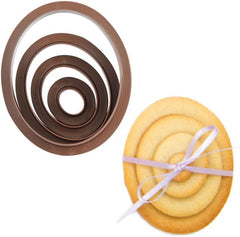 0255307 SET DE FORME OVALE-NETEDE PENTRU FURSECURI, 4 PIESE 1,5-3,5-5,5-7,5 Î 2,2 cm