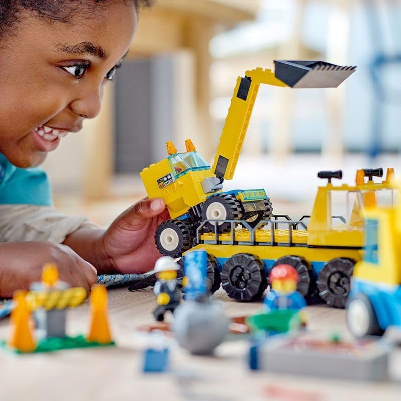 LEGO 60391 City Construction Vehicles og Wrecking Ball Kran, gravemaskine, dumper og transportkøretøjer Legetøj, pædagogisk legetøj til børn fra 4 år og op Byggesæt Besuche den LEGO-Store